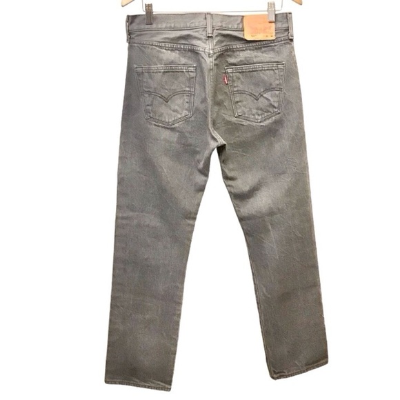 Levi’s 30x30 Tag 501 Men’s Gray Measured 31x29.5 Button Fly 100% Cotton Jeans - Picture 4 of 12